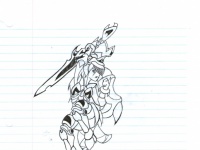 if i designed pally armor (inked sketch)